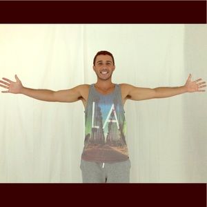 GREY/BLUE/GREEN L.A TANK TOP